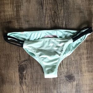 Shimmery mint colored bikini bottoms
